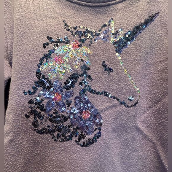 Jumping Beans Lavender Sequin Unicorn Top - Picture 3 of 6